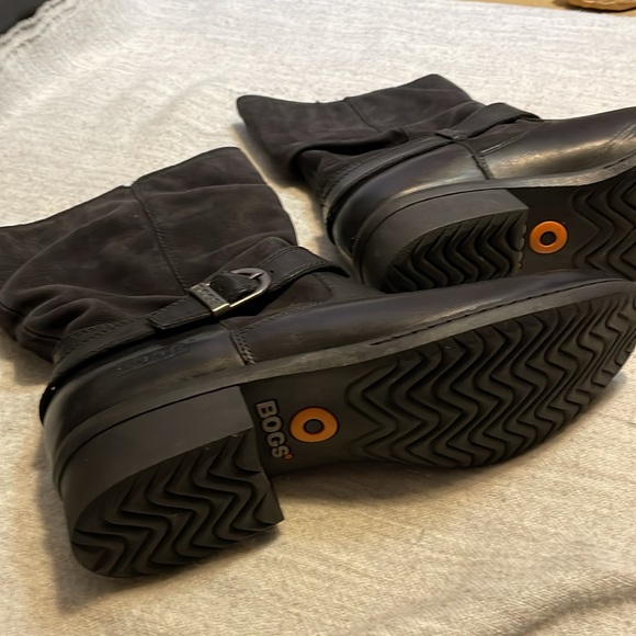 Bogs Black Water-resistant Leather Boots Women’s size 11 - Picture 5 of 14